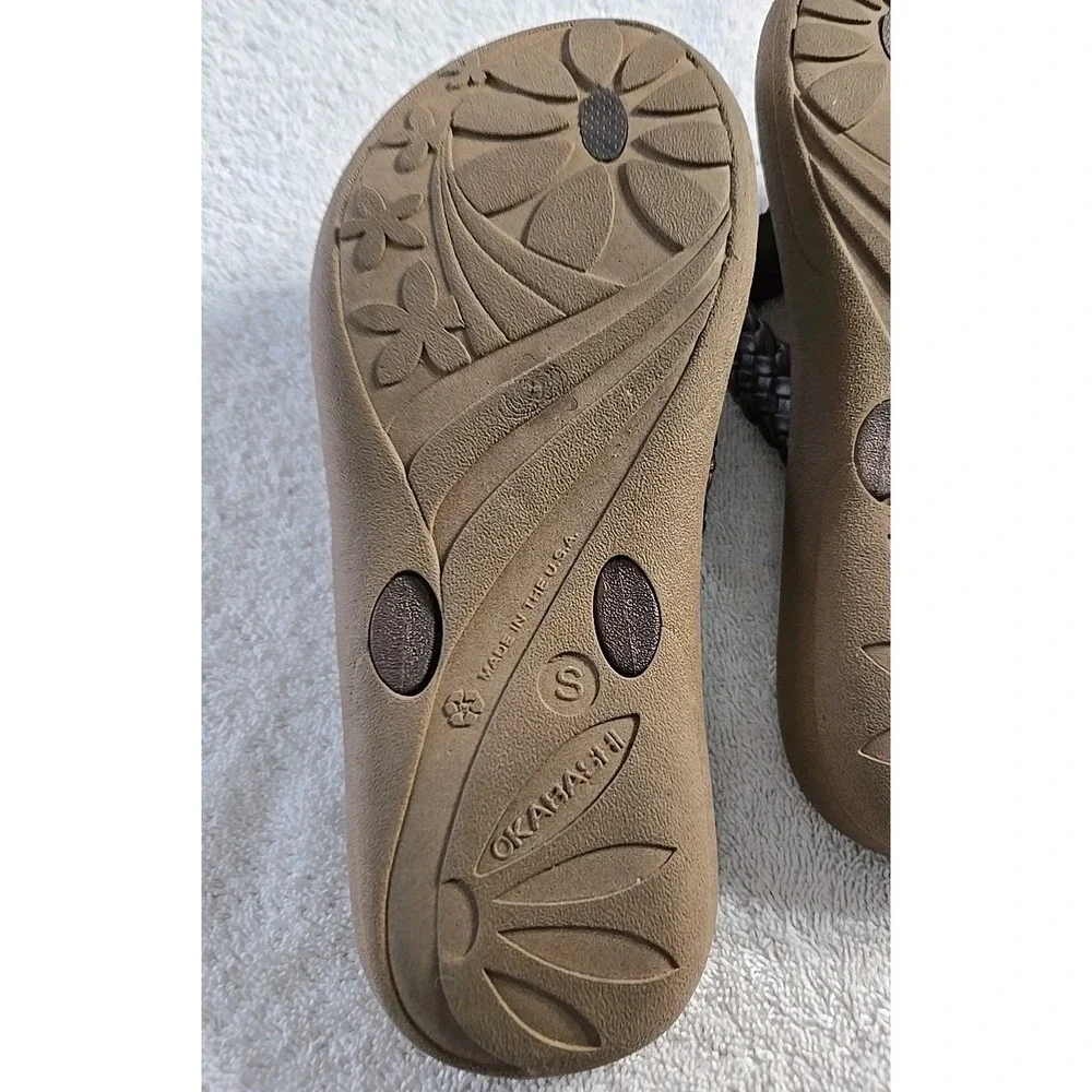 Okabashi‎ Womans Flip Flop Size Small Copper Color Shoes